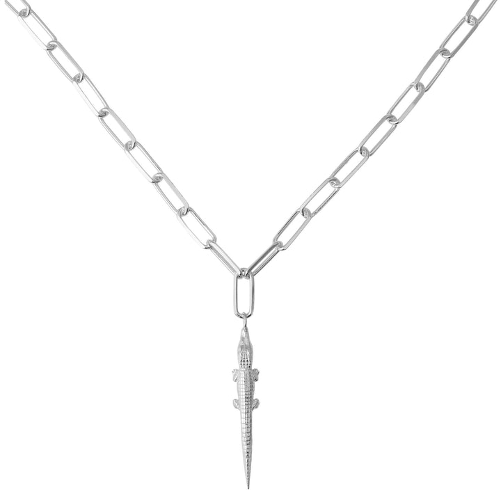 Alligator Silver Necklace