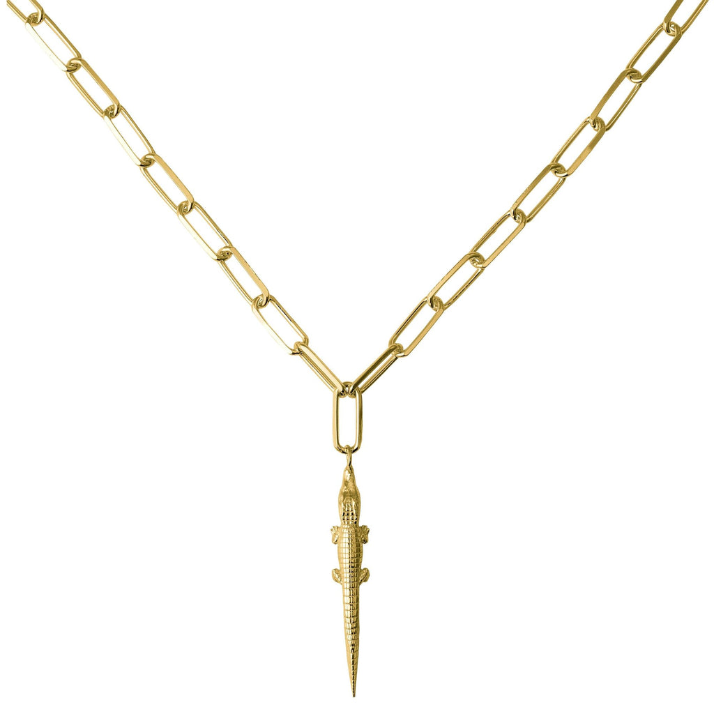 Alligator Gold Plated Necklace