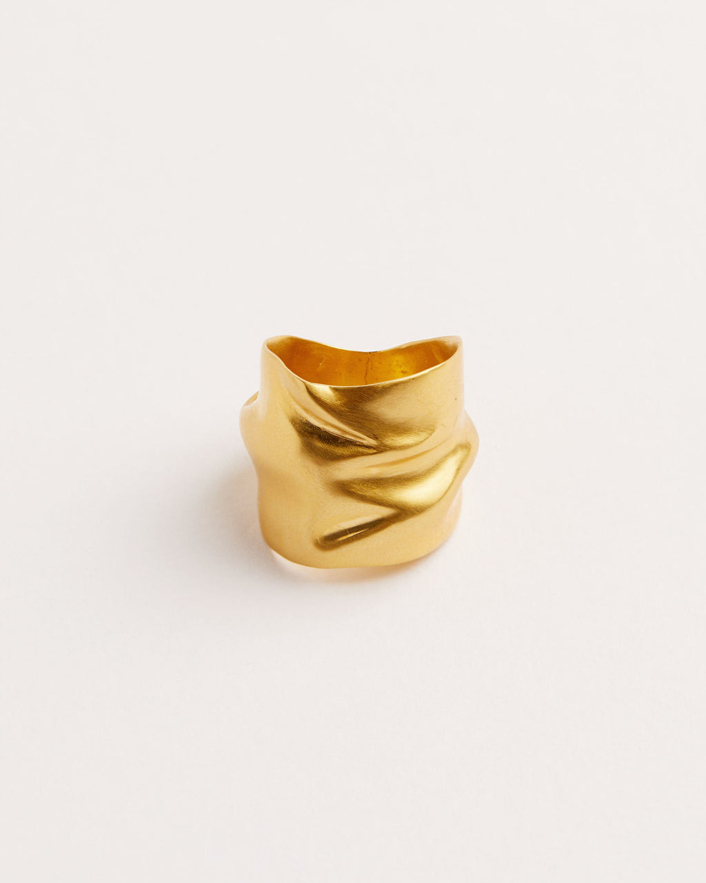 Amassado Gold Plated Ring