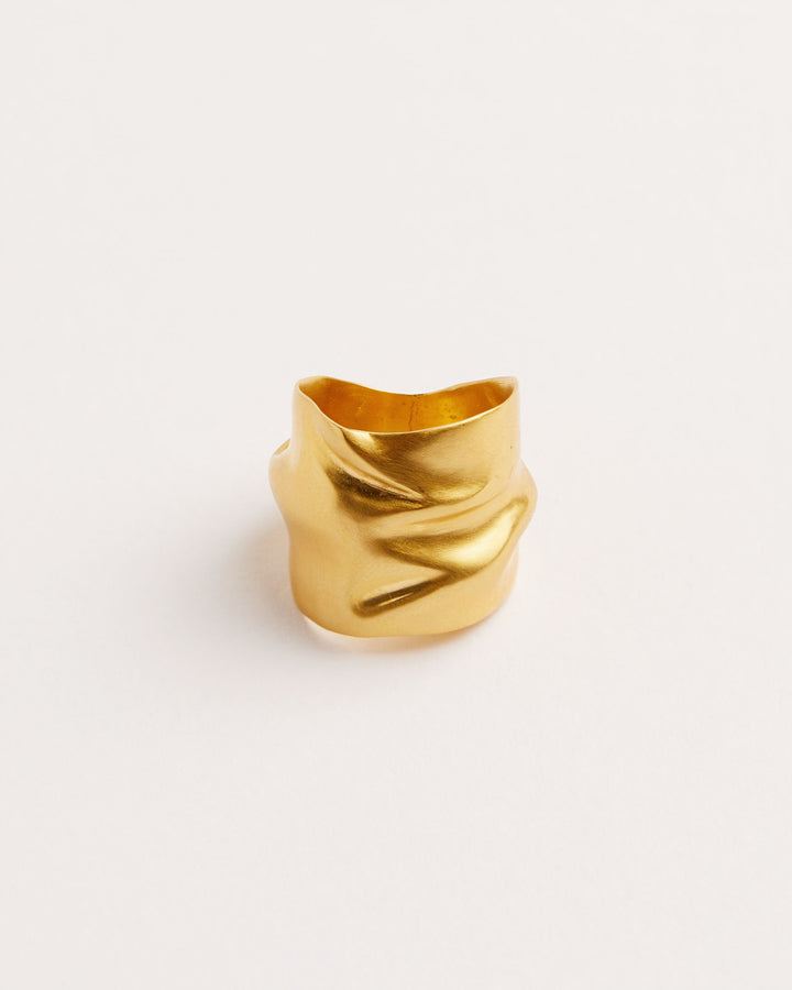 Amassado Gold Plated Ring