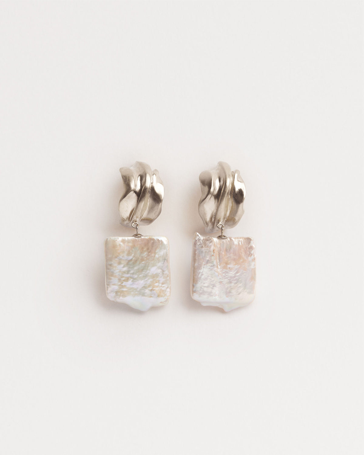 Dobra Silver Earrings w. Keshi Pearls