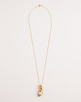 Dobra Forgyldt Halskæde m. Ferskvandsperle