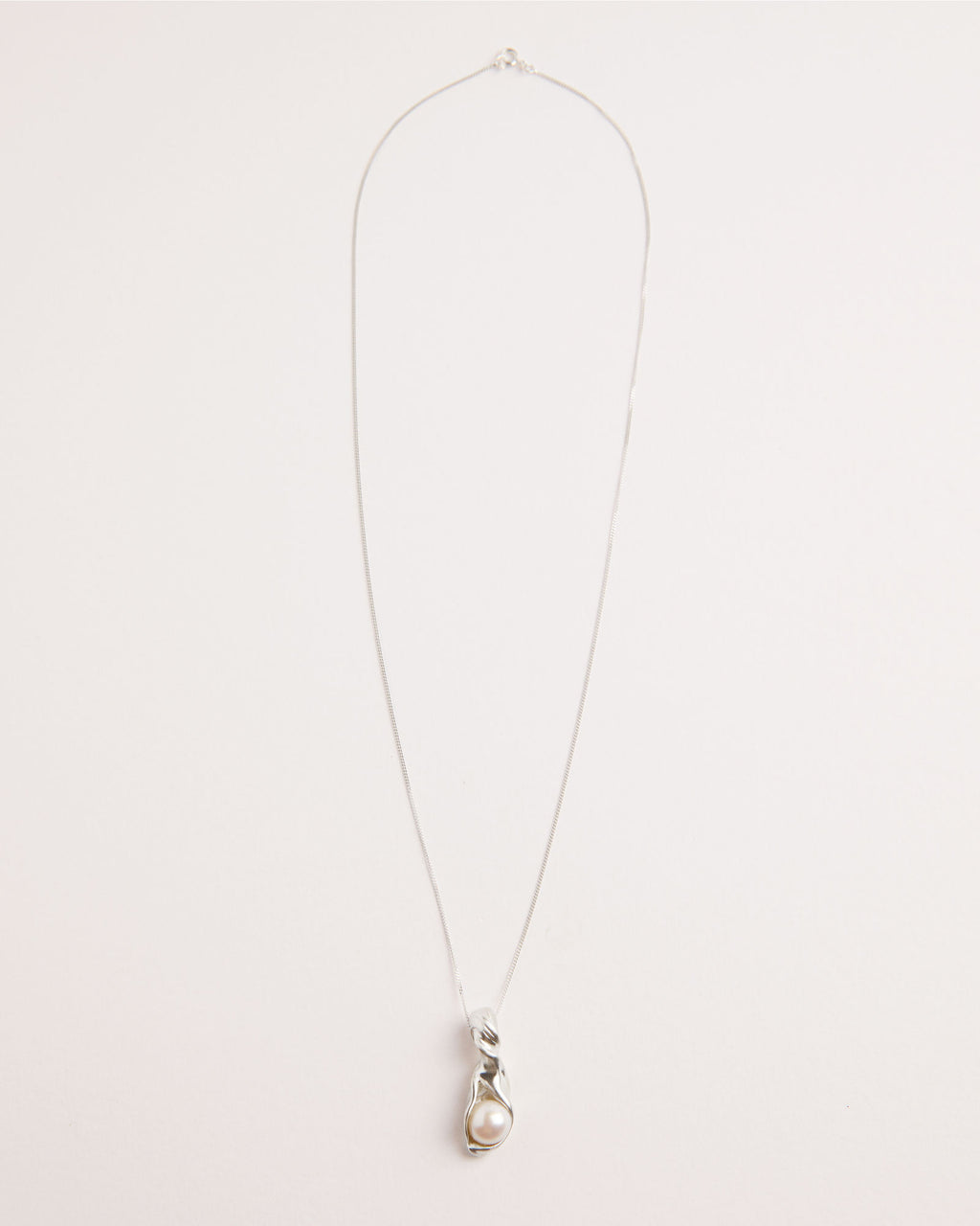 Dobra Sølv Halskæde m. Ferskvandsperle