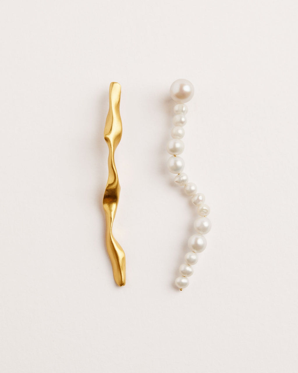 Trama Forgyldte Øreringe m. Ferskvandsperler