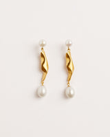 Velo Forgyldte Øreringe m. Ferskvandsperler