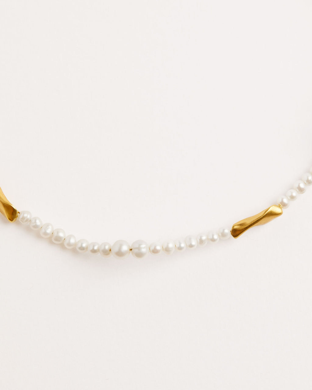 Veu Forgyldt Choker Halskæde m. Ferskvandsperler