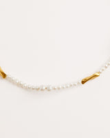 Veu Forgyldt Choker Halskæde m. Ferskvandsperler