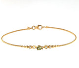 Bubble 18K Rose Gold Bracelet w. Diamonds & Green Sapphire