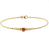 Bubble 18K Rose Gold Bracelet w. Diamonds & Orange Sapphire