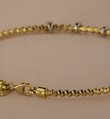 Tubogas 18K Gold Bracelet w. 5 Diamonds