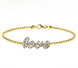 Tubogas 'Love' 18K Gold Bracelet w. Diamonds