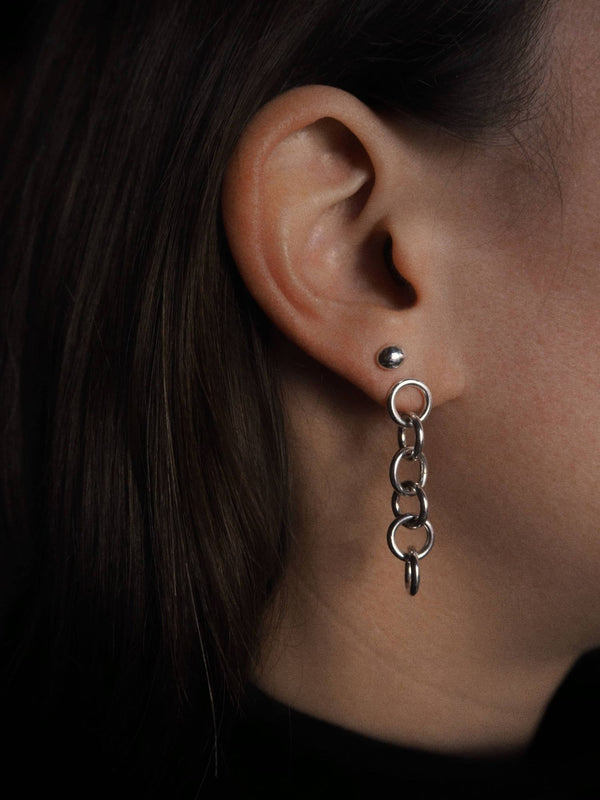 Chaine Silver Earrings