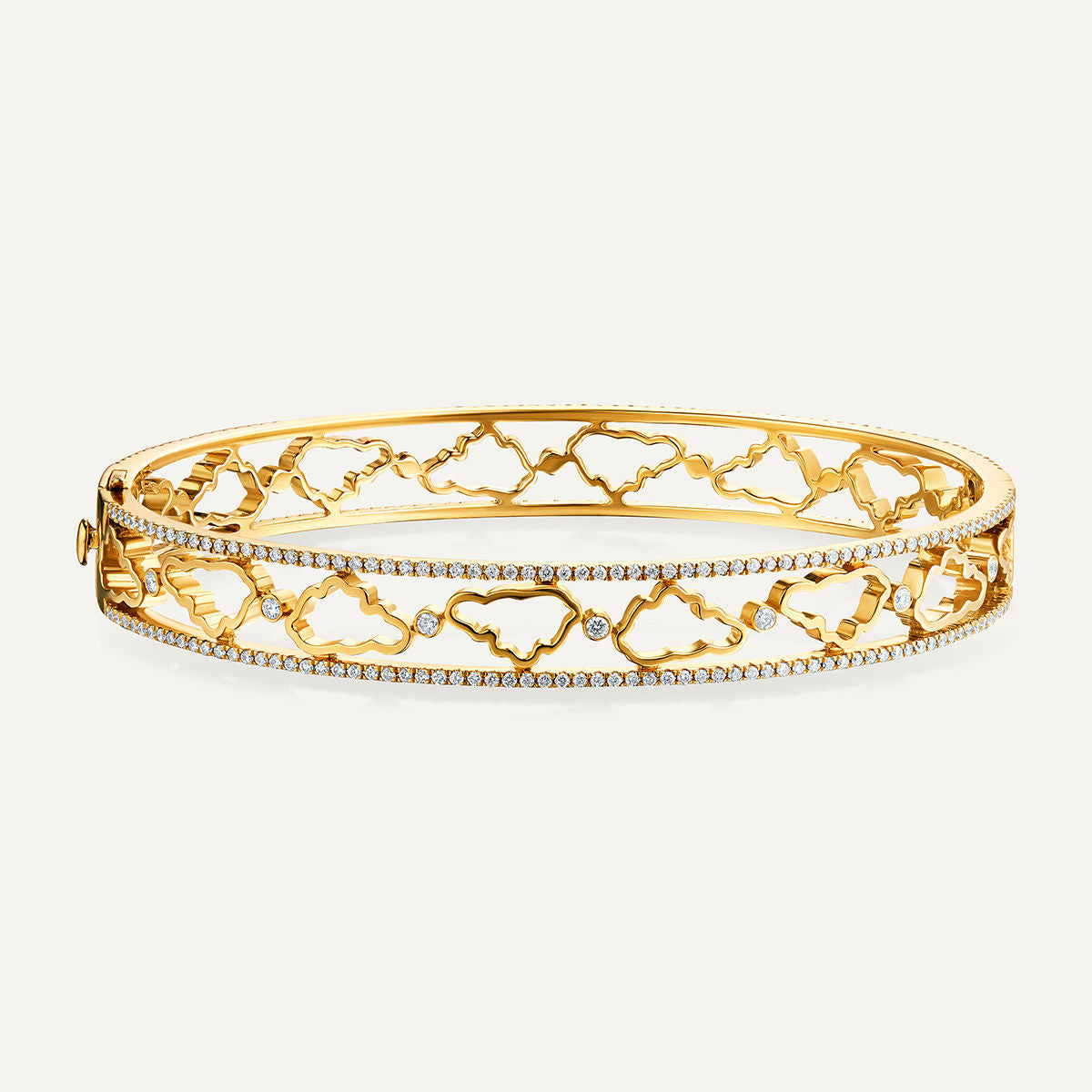 Allusia Love 18K Gold Bangle w. Diamonds