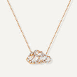 Allusia Love Detailed 18K Rosegold Necklace w. Diamonds