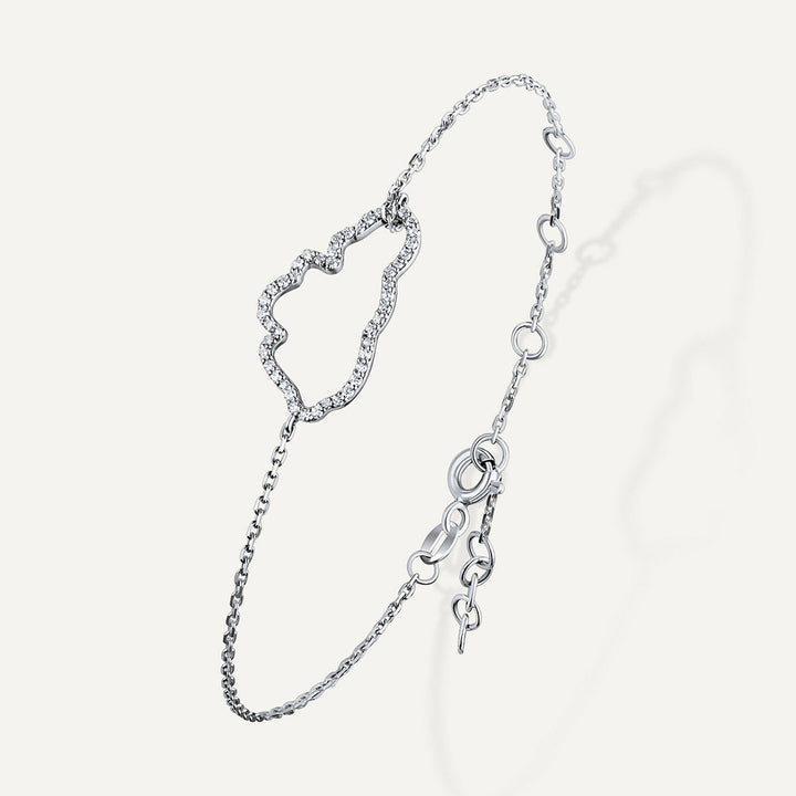 Allusia Love Accented 18K Hvidguld Armbånd m. Diamanter