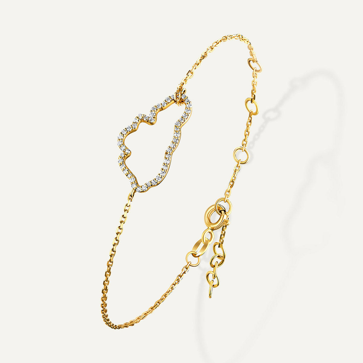 Allusia Love Accenting 18K Gold Armband W. Diamanten
