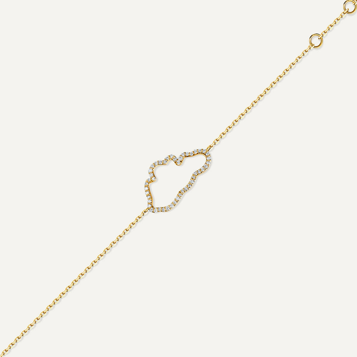 Allusia Love Accenting 18K Gold Armband W. Diamanten