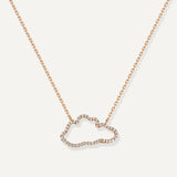 Allusia Love Accented 18K Rosegold Necklace w. Diamonds