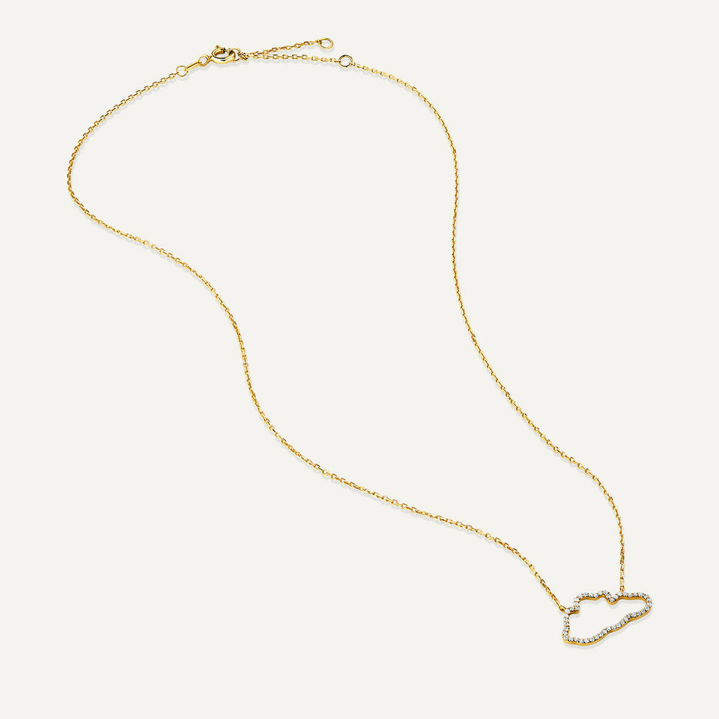 Allusia Love Accent 18K Gold Halskette w. Diamanten
