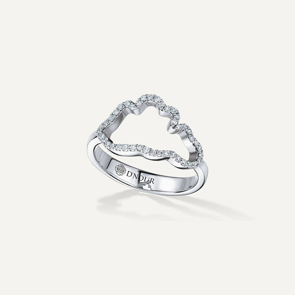 Allusia Love Accented 18K Whitegold Ring w. Diamonds