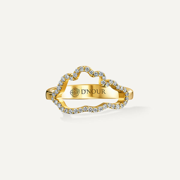 Allusia Love Accented 18K Guld Ring m. Diamanter