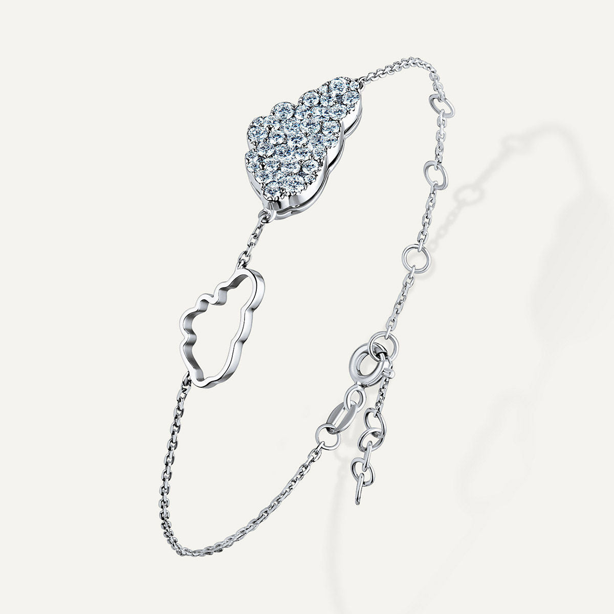Allusia Love Double Cloud 18K Whitegold Armband W. Diamanten