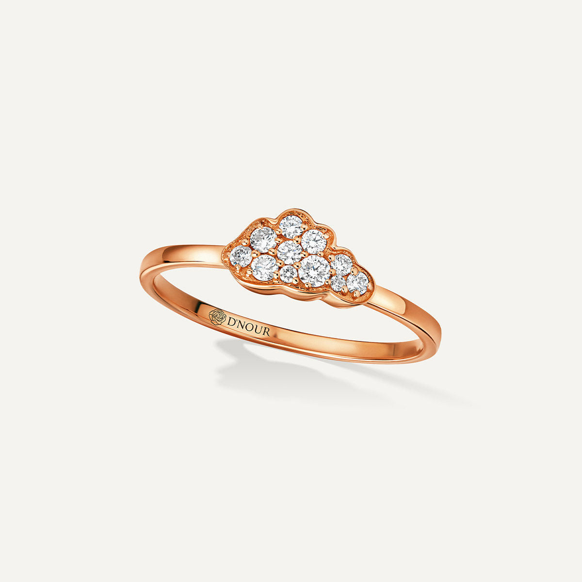 Allusia Love Mini 18K Rosaguld Ring m. Diamanter
