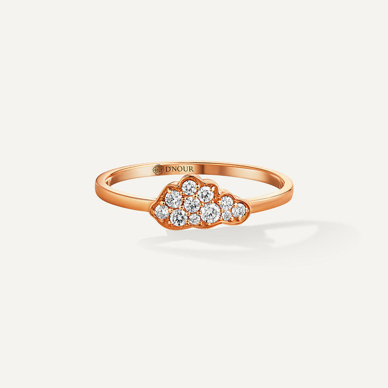 Allusia Love Mini 18K Rosegold Ring w. Diamonds