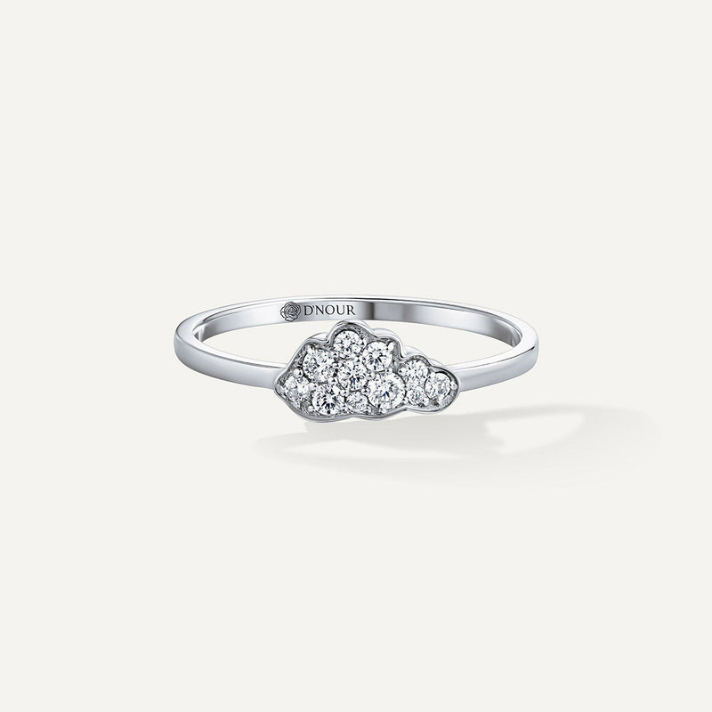 Allusia Love Mini 18K Hvidguld Ring m. Diamanter