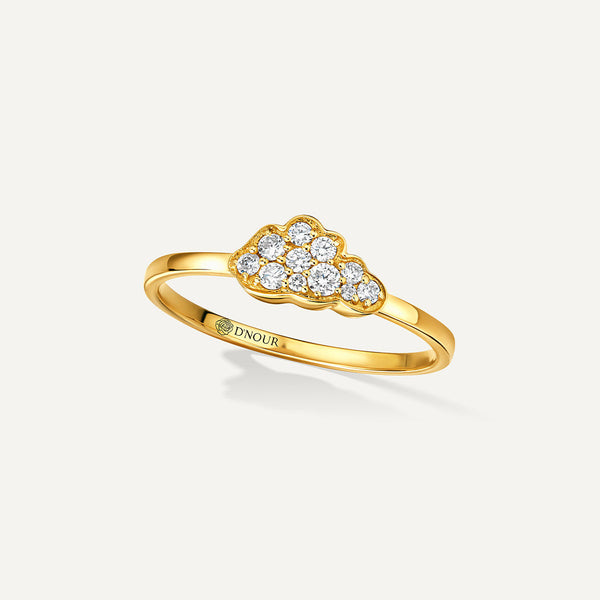Allusia Love Mini 18K Gold Ring w. Diamonds
