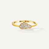 Allusia Love Mini 18K Gold Ring w. Diamonds