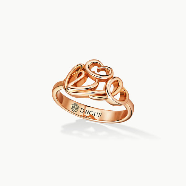 Allusia Love Detailed 18K Rosaguld Ring