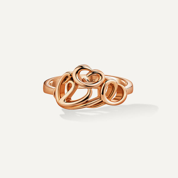 Allusia Love Detailed 18K Rosaguld Ring