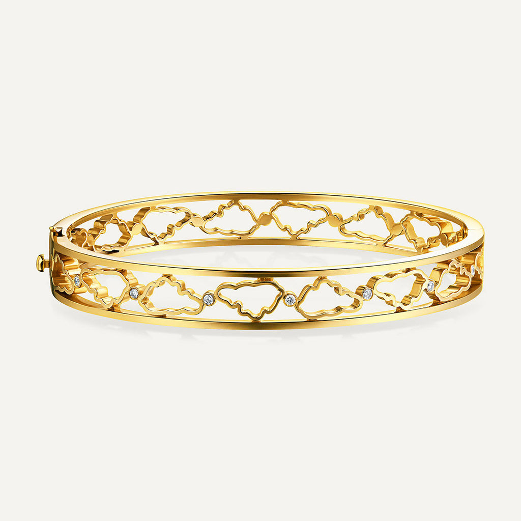 Allusia Love Accented 18K Guld Armbånd m. Diamanter
