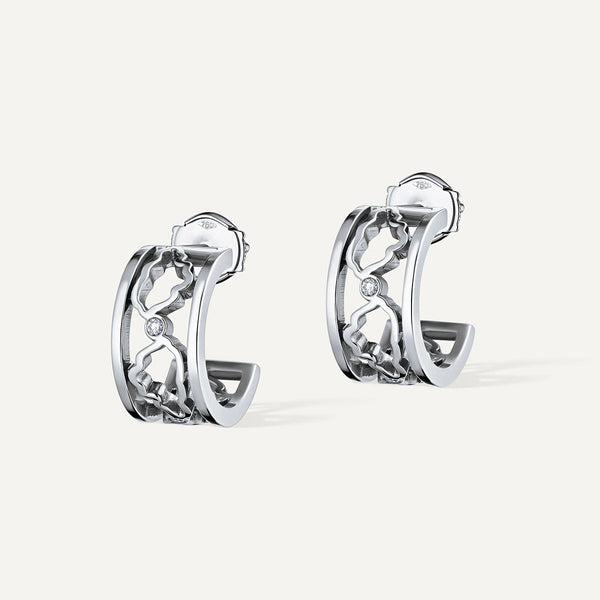 Allusia Love 18K Whitegold Earrings w. Diamonds