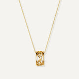 Allusia Love Band 18K Gold Necklace w. Diamonds