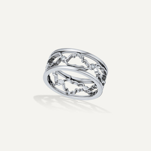Allusia Love 18K Hvidguld Ring m. Diamanter