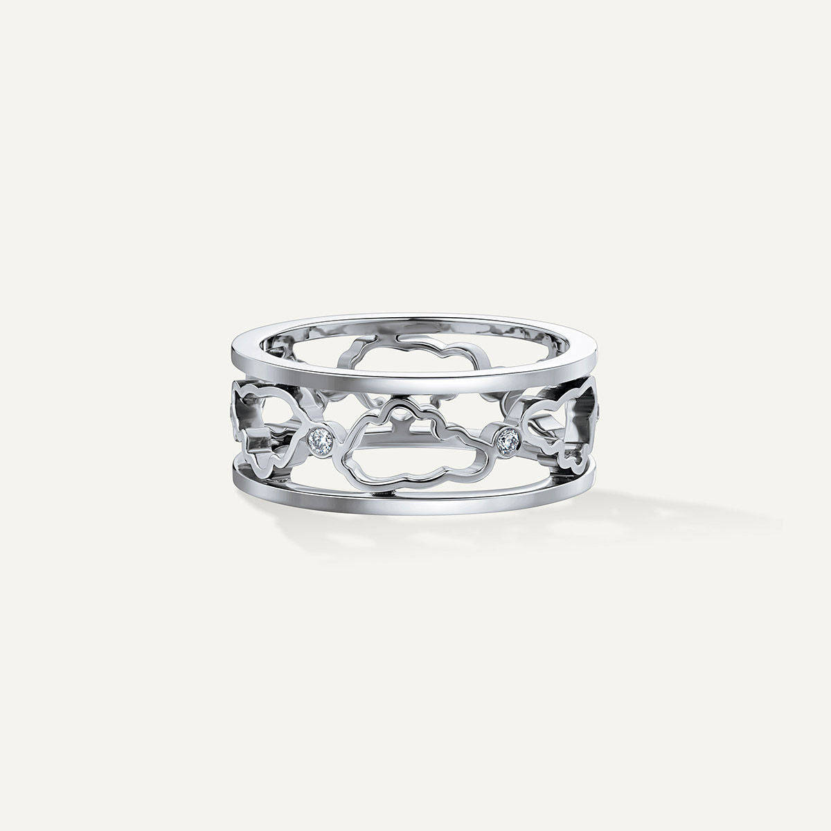 Allusia Love 18K Hvidguld Ring m. Diamanter