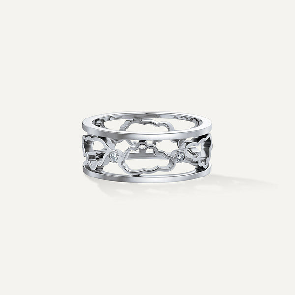 Allusia Love 18K Hvidguld Ring m. Diamanter