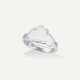 Allusia Love White Enamel 18K Whitegold Ring w. Diamonds