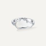 Allusia Love Hvid Emalje 18K Hvidguld Ring m. Diamanter