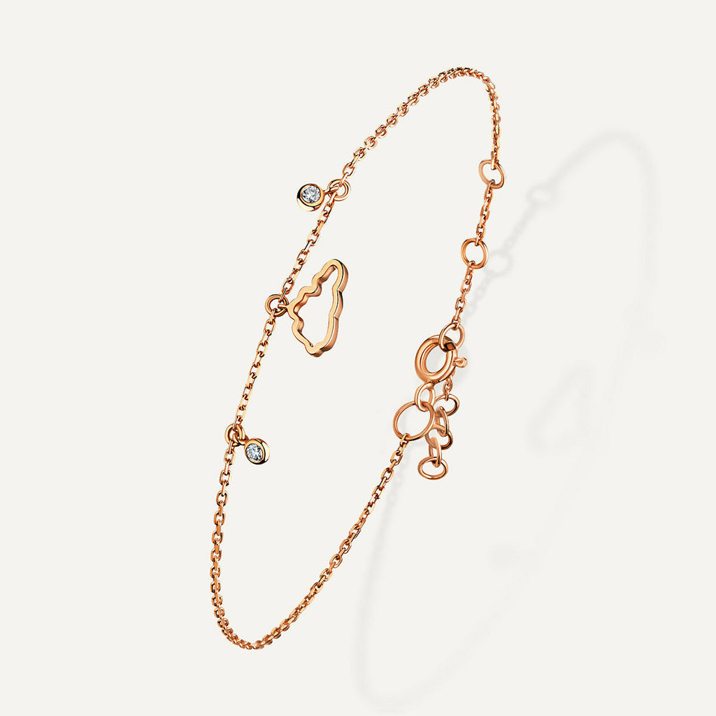 Allusia Love Mini Cloud 18K Rosaguld Armbånd m. Diamanter