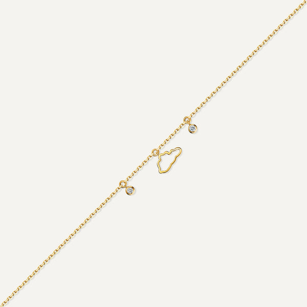 Allusia Love Mini Cloud 18K Gold Bracelet w. Diamonds