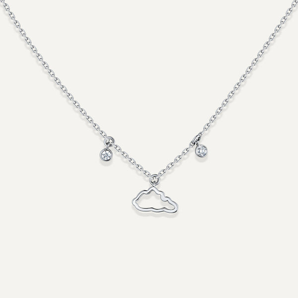 Allusia Love One 18K Whitegold Necklace w. Diamonds
