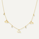 Allusia Love Three 18K Gold Necklace w. Diamonds