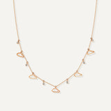 Allusia Love Five 18K Rosegold Necklace w. Diamonds