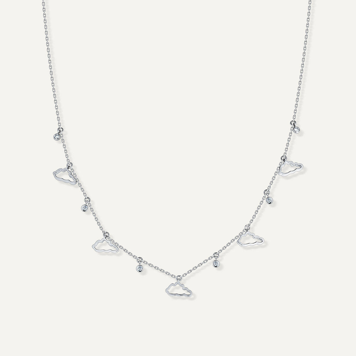 Allusia Love Five 18K Whitegold Necklace w. Diamonds