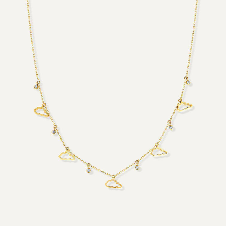 Allusia Love Five 18K Gold Necklace w. Diamonds