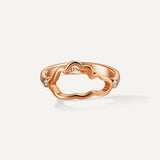 Allusia Love Minimal 18K Rosegold Ring w. Diamonds