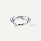 Allusia Love Minimal 18K Hvidguld Ring m. Diamanter